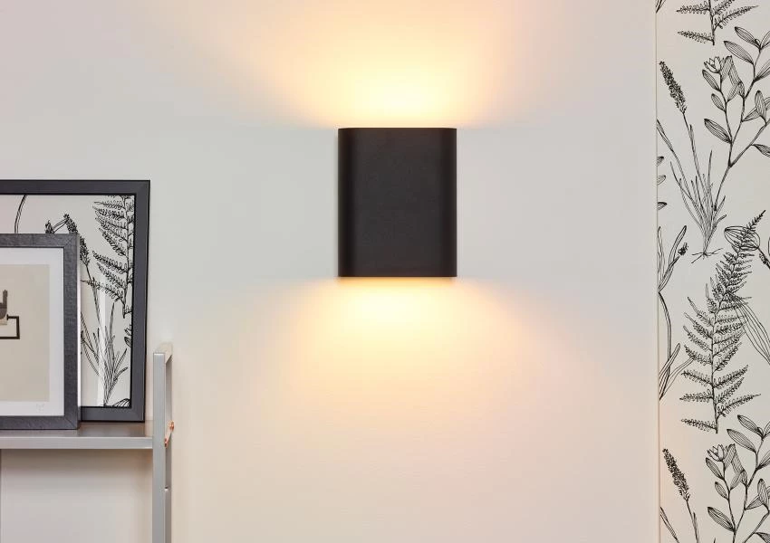Lucide OVALIS - Wall light - 2xE14 - Black - ambiance 1